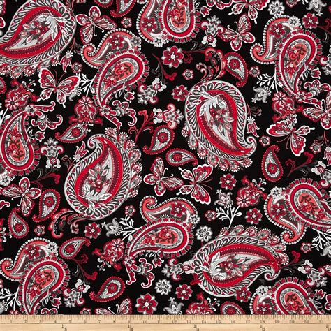 metallic paisley fabric red and black|paisley quilt fabric.